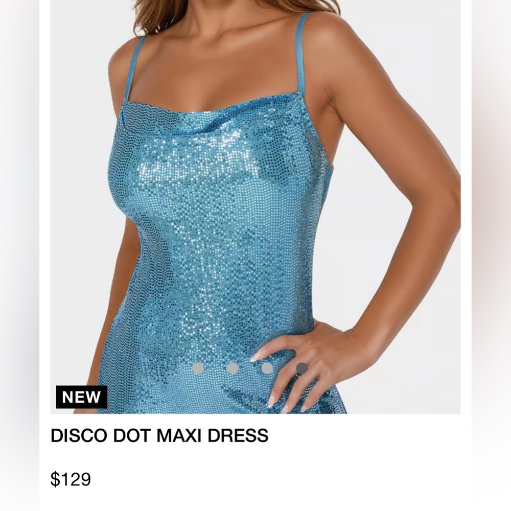 bebe Disco Dot Maxi Dress 
Large - Picture 4 of 7